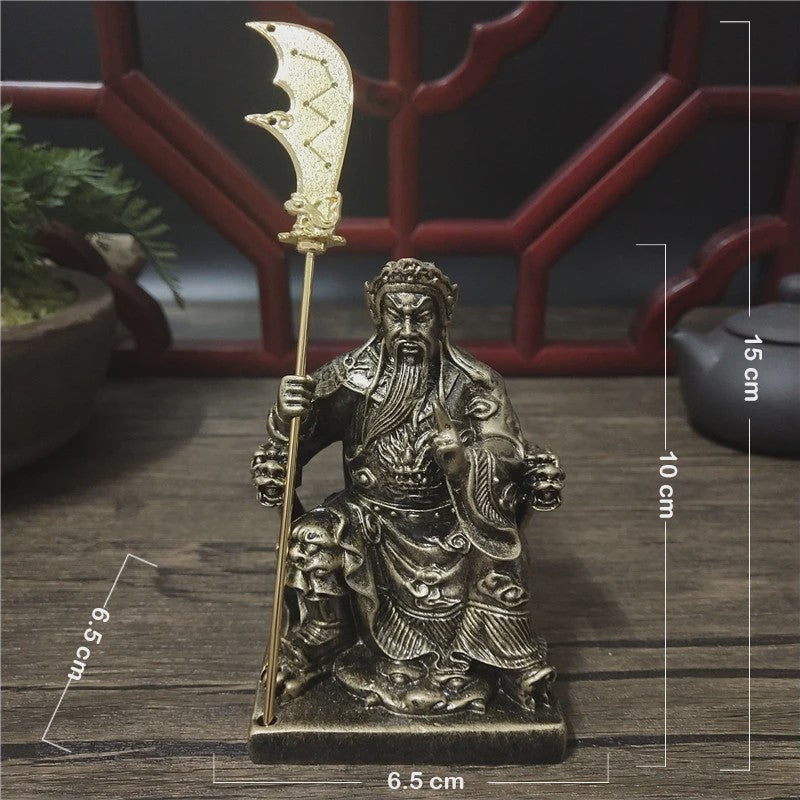 Bronzen Guan Gong Beeld - Feng Shui Resin Beeld voor Huisdecoratie