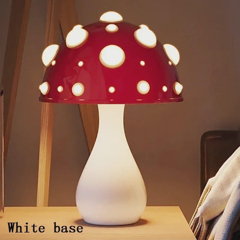 Amanita Paddenstoel Lamp met LED - Sfeervolle Decoratie voor Woonkamer & Nachtkastje