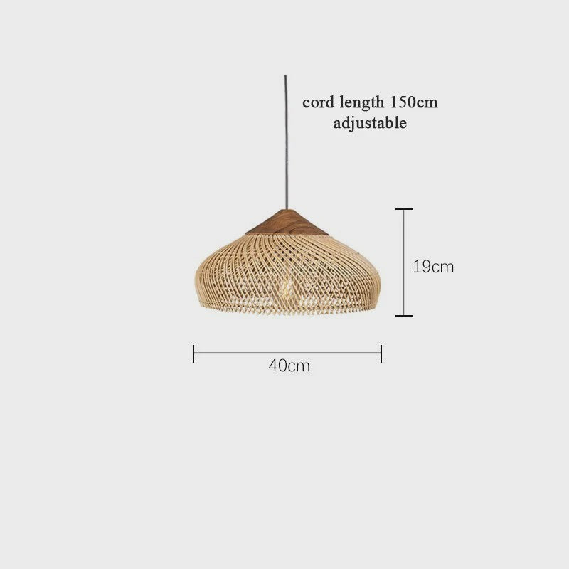 Handgemaakte Rotan Hanglamp Beige - Vintage Woven Wicker - E27 Fitting - Sfeervolle Verlichting