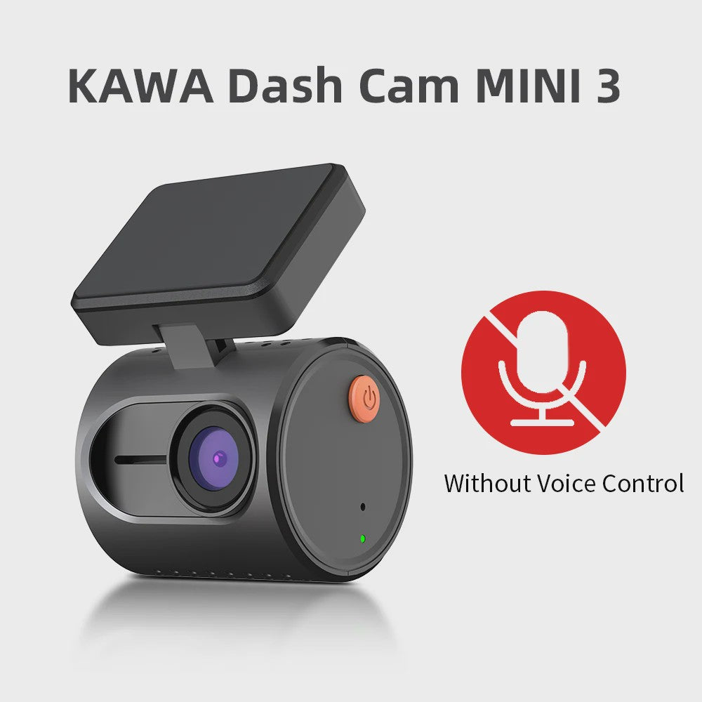 KAWA MINI 3 Dashcam: 2K QHD, Spraakbesturing, WiFi & Nachtzicht