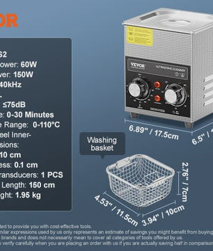 Professionele Ultrasone Reiniger met Verwarming en Timer - 2-30L voor Laboratorium, Metaal & Auto-onderdelen