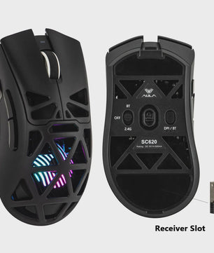 AULA SC620 Gaming Muis - Tri-Mode Connectiviteit (Wired/BT/2.4G), Lichtgewicht, 12000 DPI, PAW3311 Sensor