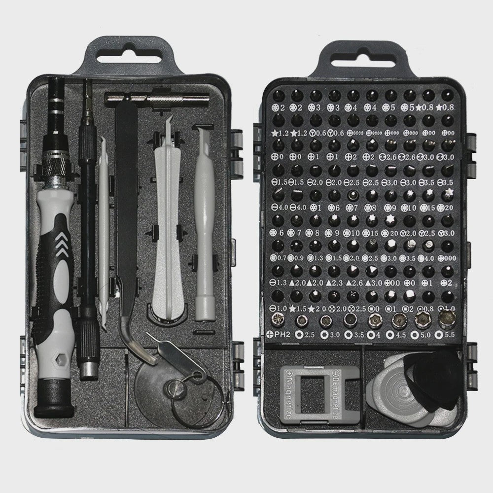 116-delige Precisie Schroevendraaierset met 98 Magnetische Bits voor Reparatie