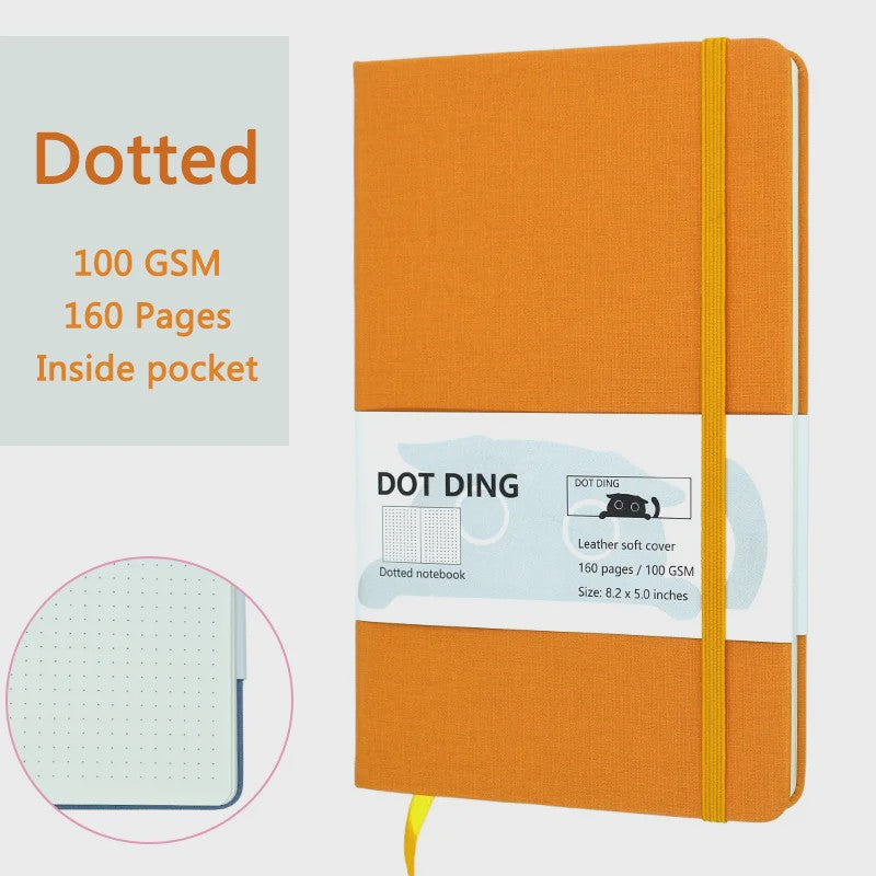 A5 Dotted Notebook met Hardcover en 100 GSM Papier - Ideaal voor Studenten, Kantoor en School
