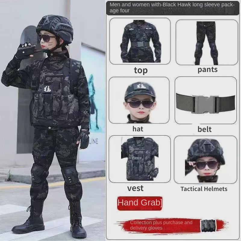 Kinder Special Forces Camouflage Trainingspak - Zwarte Adelaar