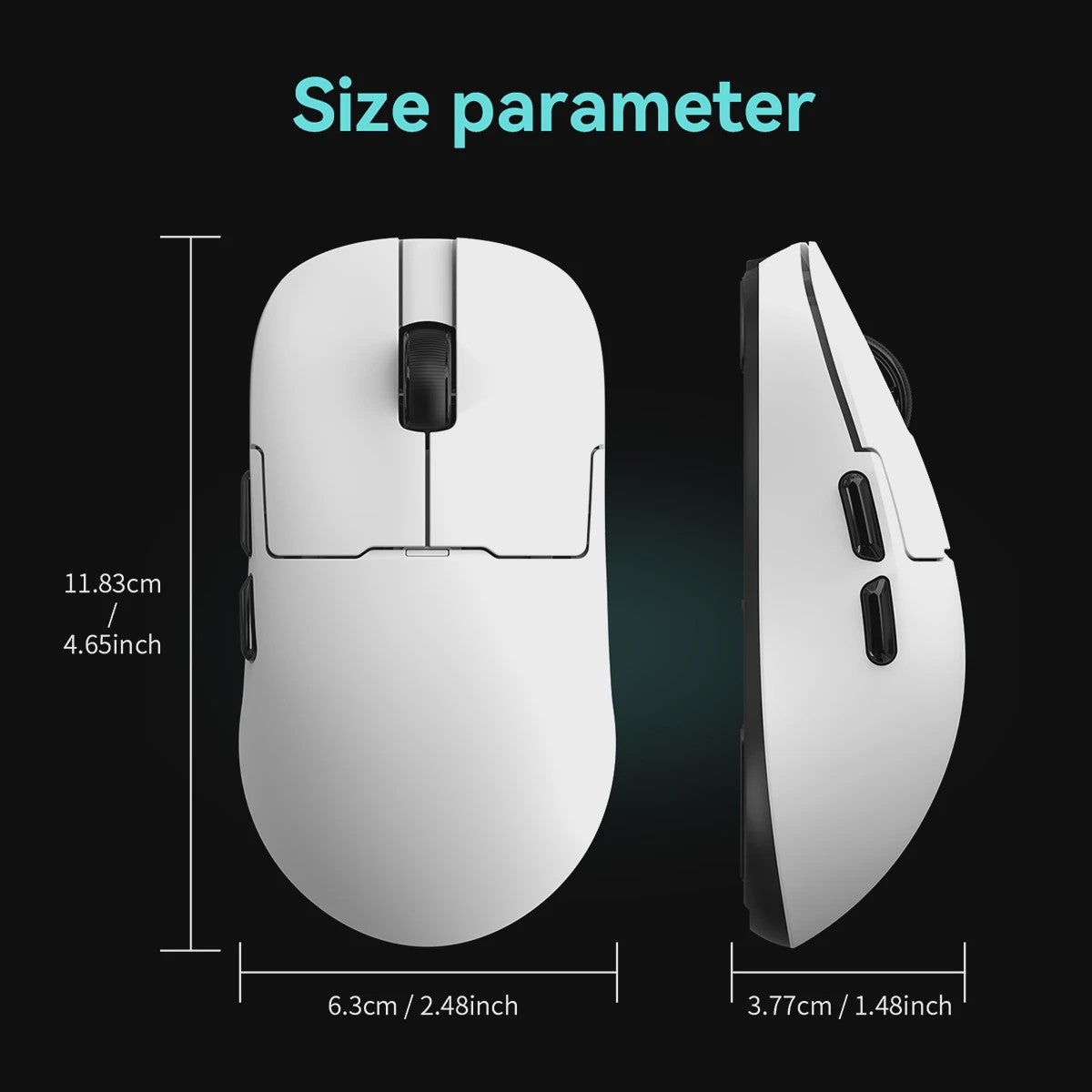 Ajazz AJ159 Pro Draadloze Gaming Muis - PAW3395 Sensor, 26K DPI, Tri-Mode Connectiviteit