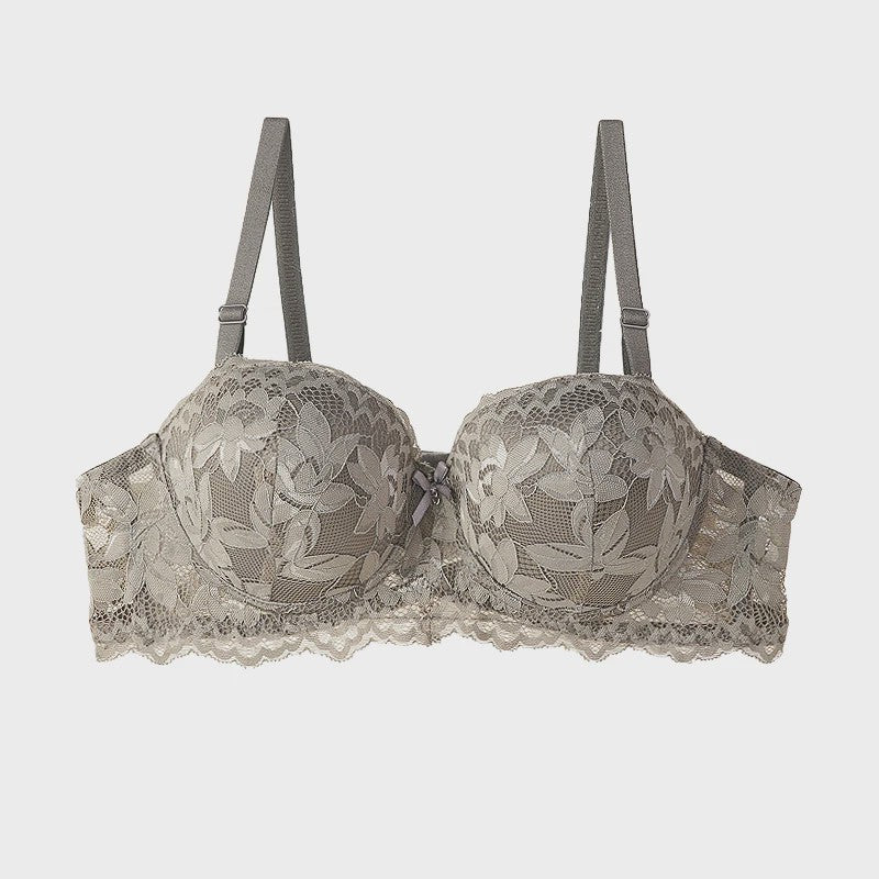 Luxe Kanten Push-Up BH met Beugel - Half Cup & Push-Up Effect voor Kleine Borsten (A/B Cup)