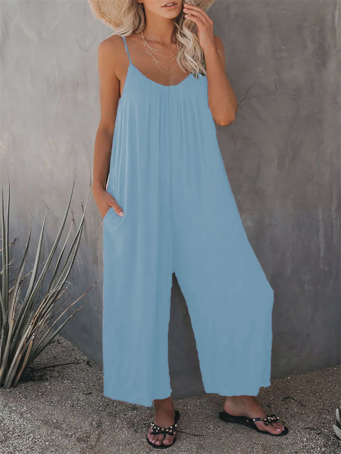 Zomerse Dames Overall Broek met Zakken - Comfortabel & Casual
