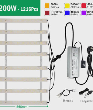 Full Spectrum LED Groeilamp 100W-200W Dimbare Plantlamp voor Groenten en Bloemen