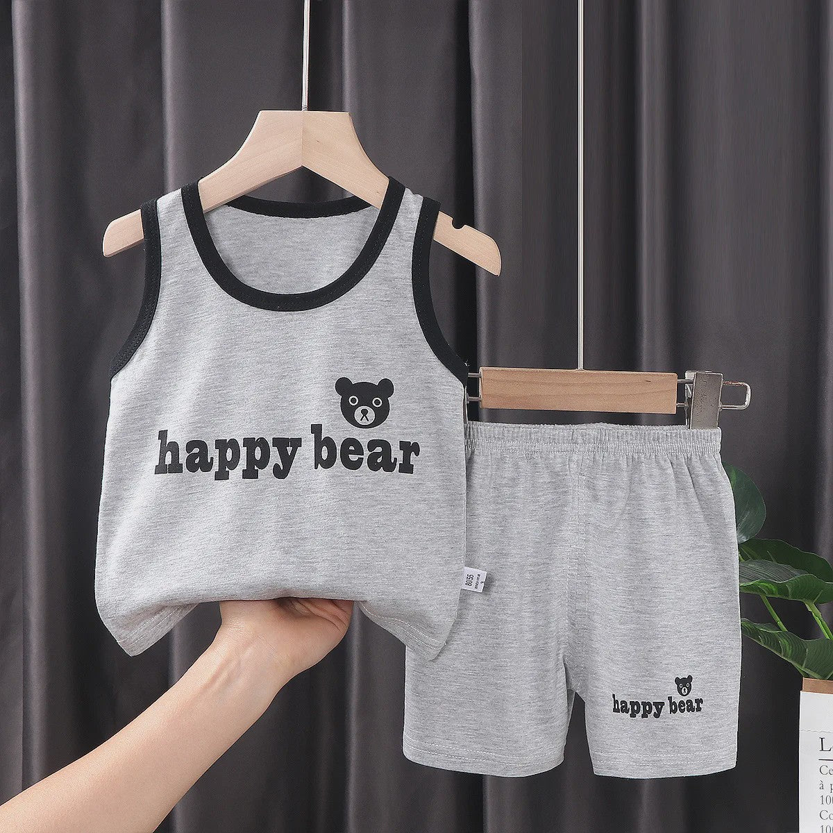Zomer Set Kinderen: Katoenen Mouwloos Vest & Shorts met Leuke Prints