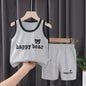 Zomer Set Kinderen: Katoenen Mouwloos Vest & Shorts met Leuke Prints