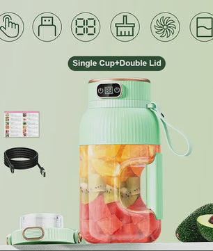 Draagbare USB Blender & Juicer Cup met Digitaal Display - Multifunctioneel & Ideaal voor Reizen