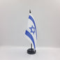 Israël Bureauvlag 14x21cm - Gouden/Zilveren Standaard voor Vergaderingen & Decoratie