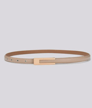 Dames Smalle Taille Riem van PU Leer met Metalen Gesp - Verstelbaar Mode Accessoire
