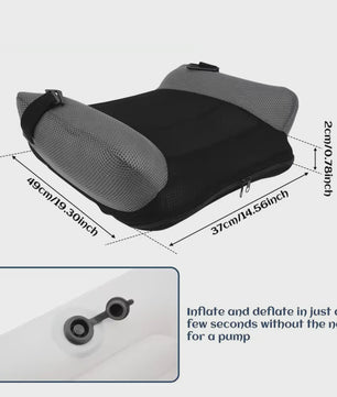 Opblaasbare Booster Stoel - Verstelbaar Comfort voor Auto, Kantoor & Reizen