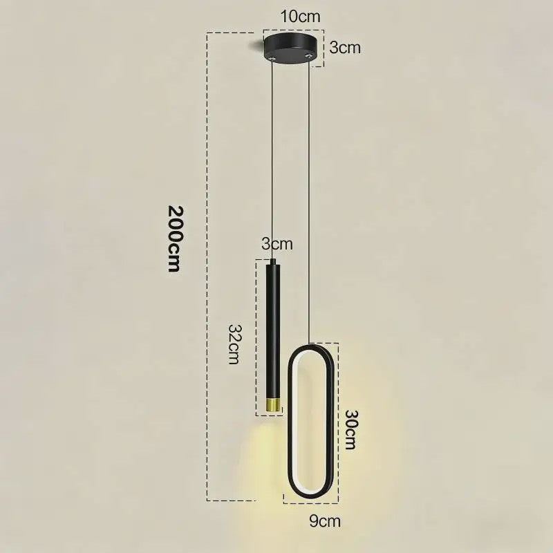 Moderne LED Hanglamp - Stijlvol Design voor Woonkamer, Eetkamer & Slaapkamer