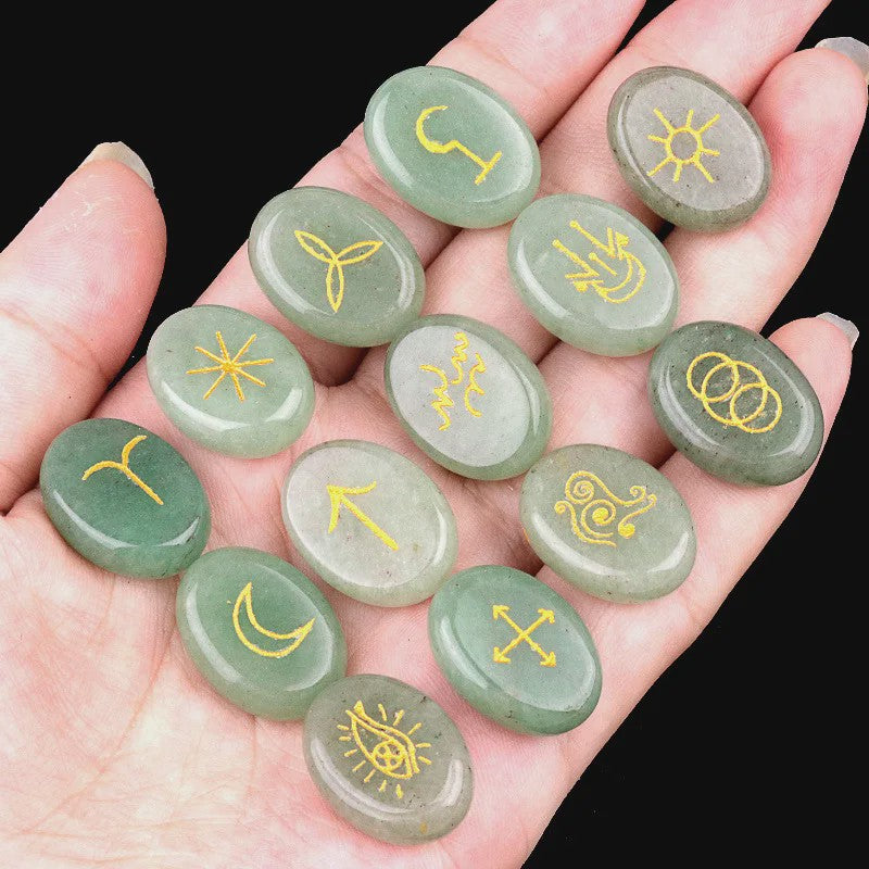 13-delige Amethist Runen Set - Kristallen Stenen voor Reiki, Meditatie & Divinatie