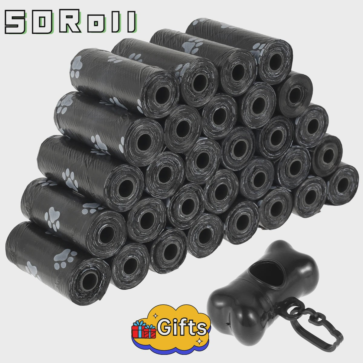 Hondenpoepzakjes Op Rol - 10, 30 of 50 Rollen met Bot Dispenser