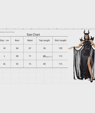 Dames Vampier Kostuum - Sexy Gothic Halloween Jurk met Cape