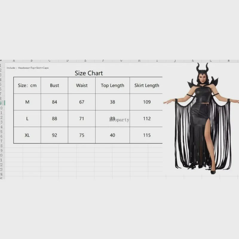 Dames Vampier Kostuum - Sexy Gothic Halloween Jurk met Cape