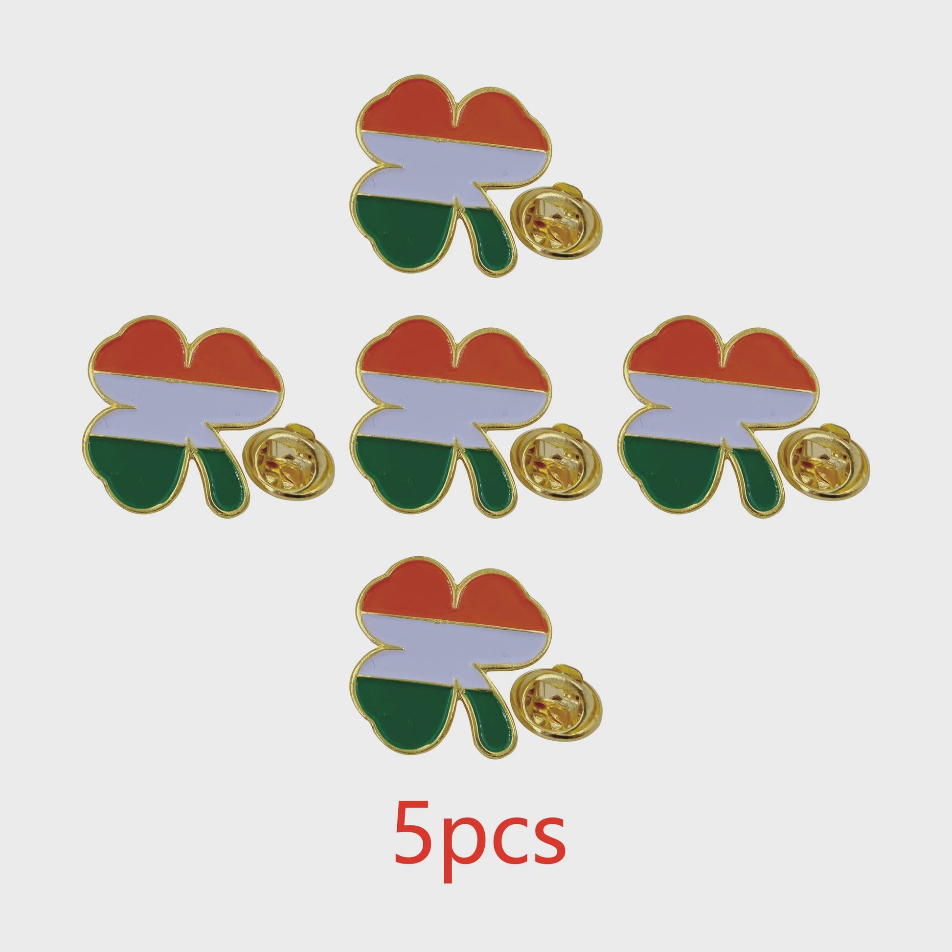 Ierse Klavertje Vier Speldjes - St. Patrick's Day - 5, 10, 50 of 100 Stuks