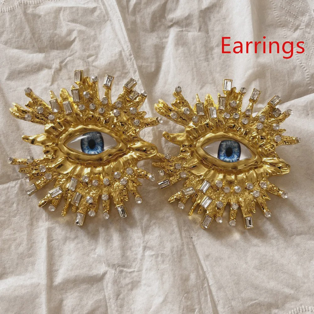 Gouden Baroque Oog Oorbellen - Statement Dames Sieraden