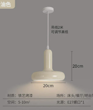 Moderne Paddenstoel Hanglamp Cream Style - Sfeervolle Verlichting voor Slaapkamer & Hotel
