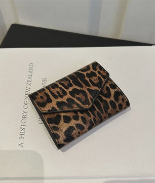 Stijlvolle Leopard Print Clutch Tas met Kaarthouder - Dames Portemonnee met Magneetsluiting