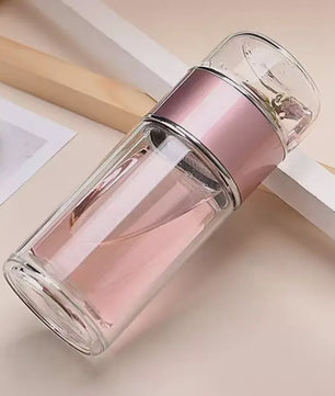 Dubbellaagse Glazen Theefles met Infuser - 420ml - Hittebestendig Borosilicaatglas