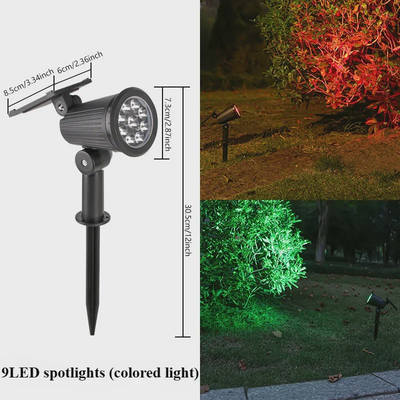 Solar LED Spot Verlichting - Waterdichte Buitenlamp voor Tuin, Pad & Landschap