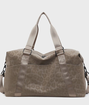 Stijlvolle Leopard Print Duffle Bag: Grote Reistas met Verstelbare Band voor Dames