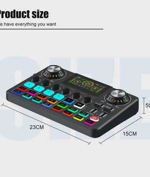 NXG Professionele 4-Kanaals Audio Mixer Soundcard met DSP & OTG - Live Streaming & Voice Changer