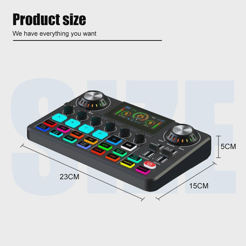 NXG Professionele 4-Kanaals Audio Mixer Soundcard met DSP & OTG - Live Streaming & Voice Changer