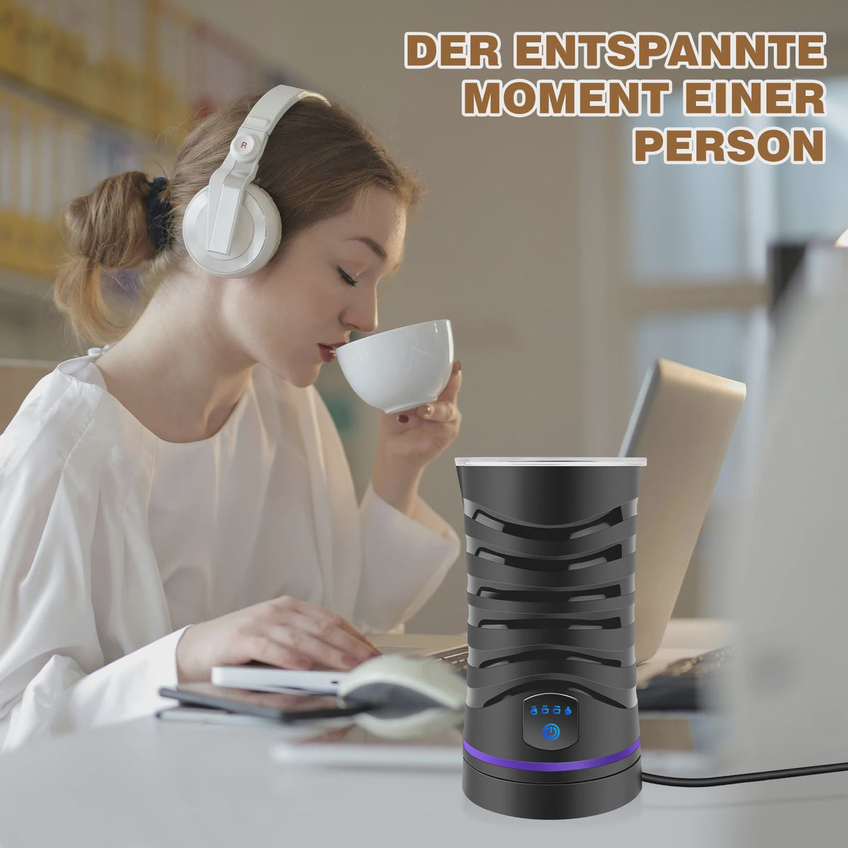 4-in-1 Melkopschuimer & Warmer - 600ml - Voor Latte, Cappuccino & Warme Chocolademelk