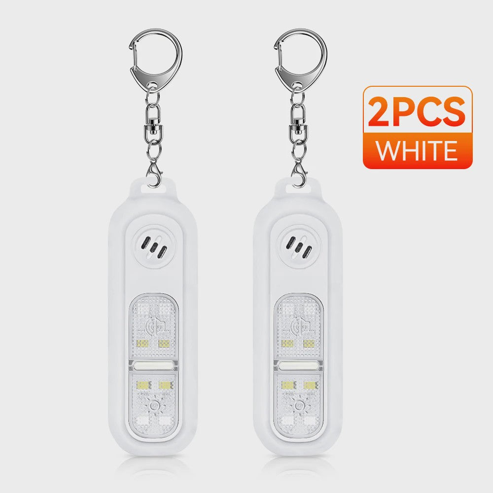 Persoonlijk Veiligheidsalarm met Sleutelhanger, 130dB, USB Oplaadbaar, LED Licht voor Noodgevallen & Nachtsport