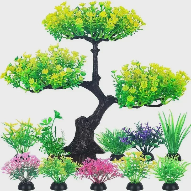 Set Kunstplanten Aquarium Decoratie - Levendige Kleuren voor Vistank