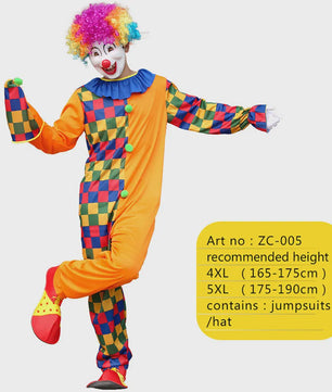 Grappig Clown Kostuum Heren - Joker & Magiër Outfit voor Feest & Optreden