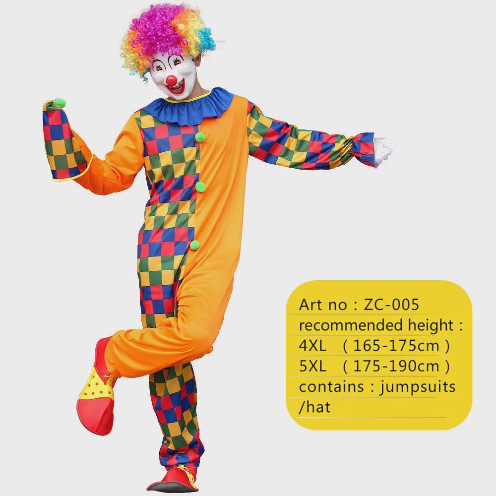 Grappig Clown Kostuum Heren - Joker & Magiër Outfit voor Feest & Optreden