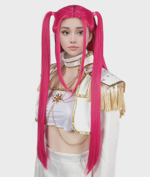Paarse Vlecht Pruik met Paardenstaart - Anime, Cosplay & Halloween