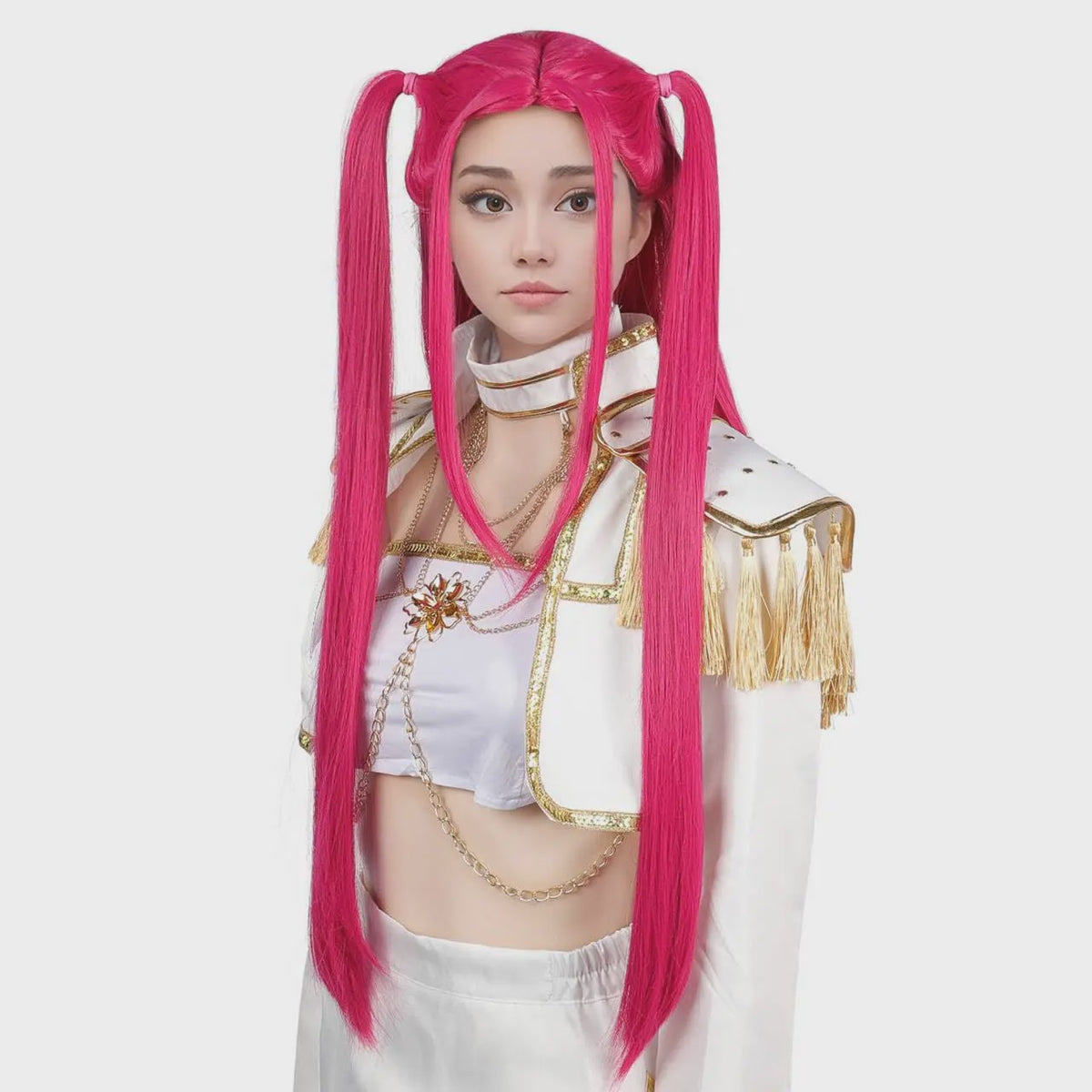 Paarse Vlecht Pruik met Paardenstaart - Anime, Cosplay & Halloween