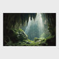 3D Aquarium Achtergrond Poster - Onderwater Grot Landschap Decor