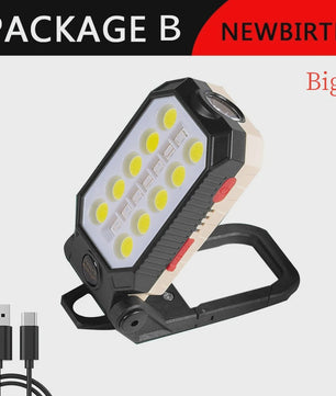 Multifunctionele Werklamp met Magneetvoet & Batterij Indicator - Ideaal voor Auto Reparaties & Noodgevallen