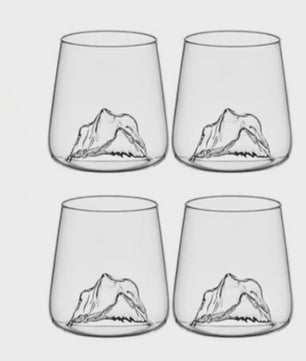 Unieke IJsberg Waterkan 2000ml met 4 IJsberg Glazen 370ml - Creatieve Drinkset