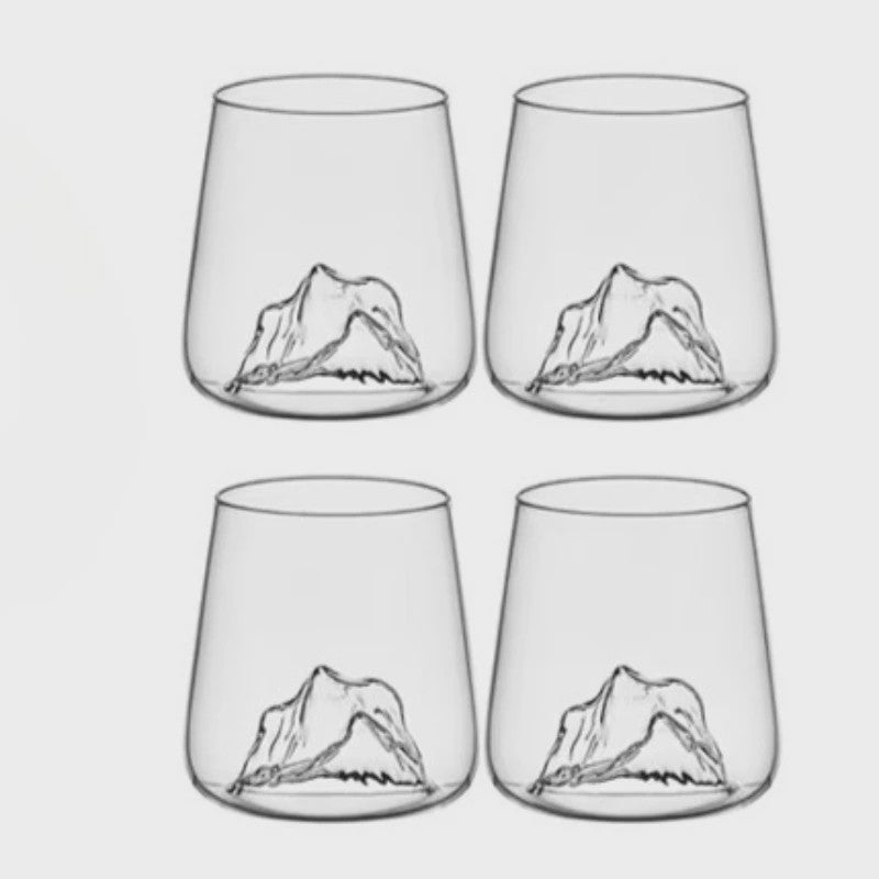 Unieke IJsberg Waterkan 2000ml met 4 IJsberg Glazen 370ml - Creatieve Drinkset
