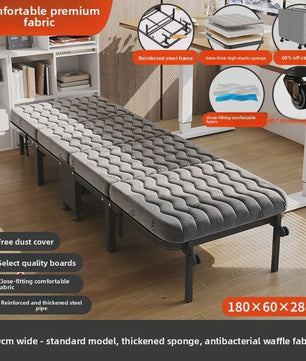 Opvouwbaar Logeerbed met Traagschuim Matras en 360° Wielen - Draagbaar en Comfortabel