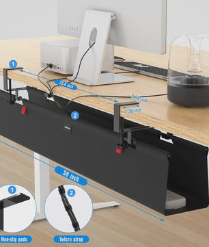 Onderbouw Kabelgoot Bureau 90cm - Opgeruimd Bureau met Kabelmanagement