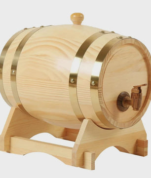 Houten Wijnvat 1L, 1.5L, 3L - Vintage Eiken Vat voor Wijn, Whiskey & Bier - Decoratie