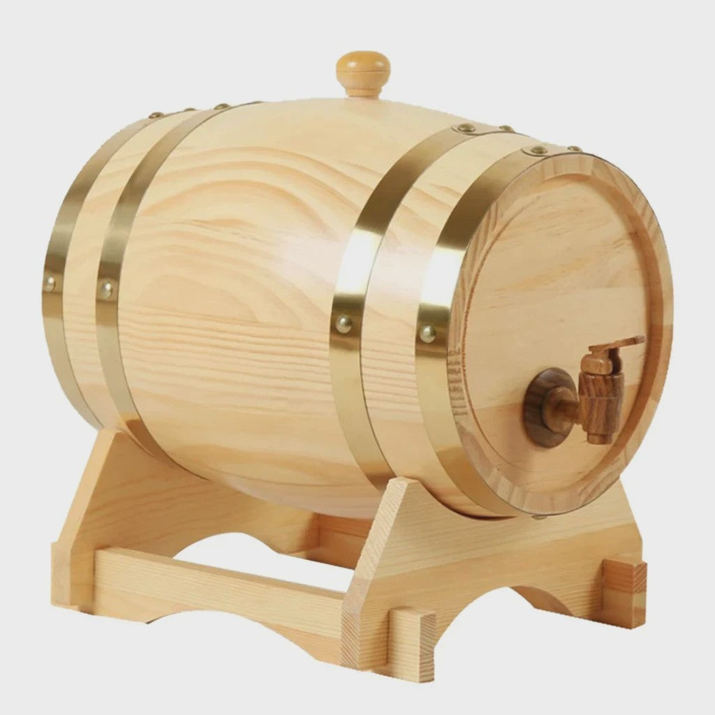 Houten Wijnvat 1L, 1.5L, 3L - Vintage Eiken Vat voor Wijn, Whiskey & Bier - Decoratie