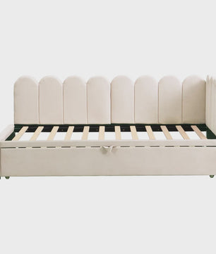 Multifunctionele Velours Sofa Bed met Uitschuifbaar Gastenbed - Ruimtebesparend Design