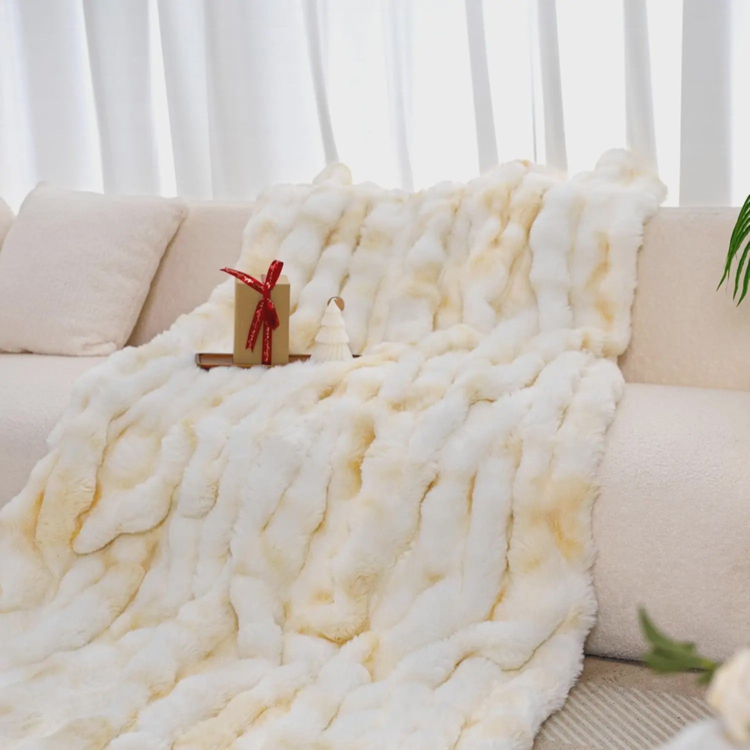 Luxe Nepbont Plaid - Ultra Zacht & Warm, 2.5KG Zwaar, Perfect voor Woonkamer & Slaapkamer